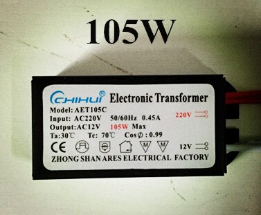 새로운 전자 변압기 105W AC 220V  12V 패널 조명 및 크리스탈 램프 G4 라이트 비즈 드라이버 LED 전구 MR11, MR16